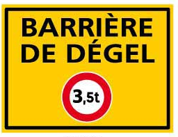 Barrières de dégel